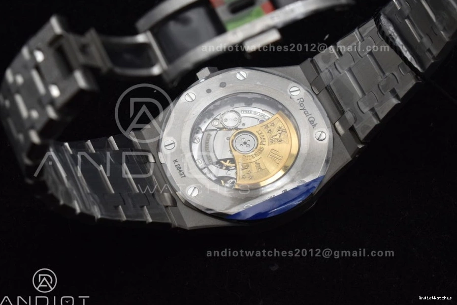 SS ZF 1:1 A Best 1095 Edition Case Textured Oak SS on Royal Frosted Versatile Blue 41mm Bracelet 15400 Dial 0412